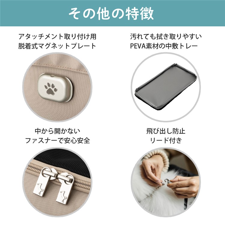 ペットキャリーバッグ ペチコ PETiCO NOA ダッフル型 ソフトキャリータイプ 3003-S-BK Sサイズ ブラック 小型犬 猫