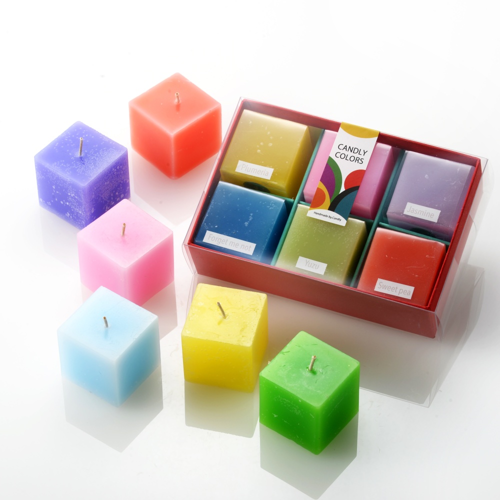 Candly キャンドリー キャンドル COLORS CUBE 6個入り ボックス入り 福袋 ランダム アソート品