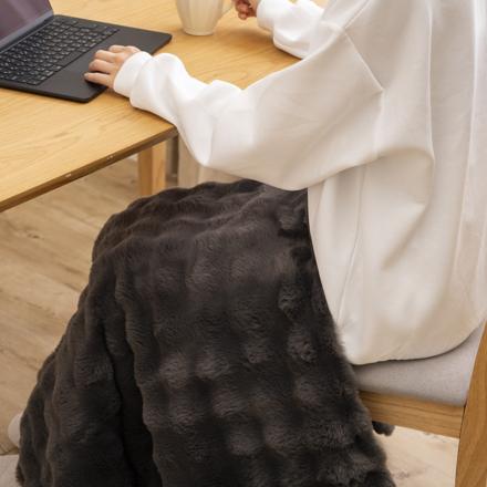 QUADS 電気毛布 掛敷両用タイプ 140×80cm トロン QS433CG チャコールグレー