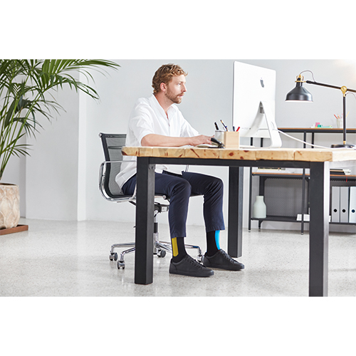 Ostrichpillow Bamboo Compression Socks S Blue&Yellow