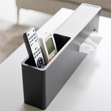 tower タワー 引っ掛けティッシュケース＆ダストボックス ブラック 1459