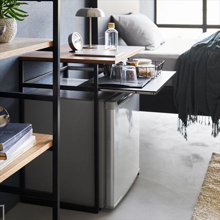 tower タワー 引き出し付き冷蔵庫上ラック 45L用 ブラック 1488