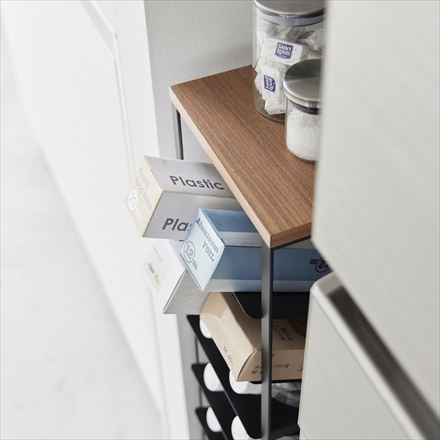 tower タワー 天板付きボトルストッカー 8段 ブラック 1492