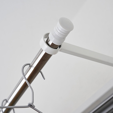 tower タワー 鴨居室内物干しポールホルダー 奥行ワイド ホワイト 1586