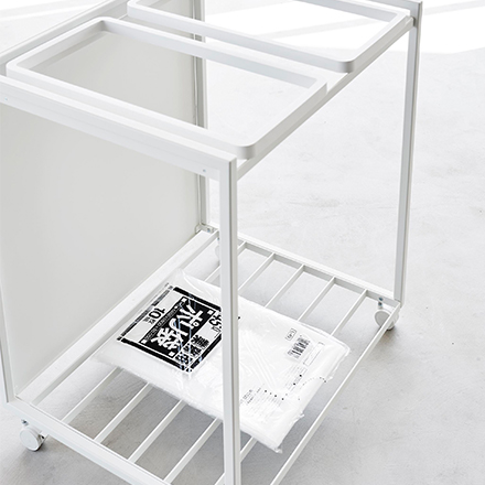 tower 目隠し分別ダストワゴン タワー 45L 2分別 ホワイト 1824