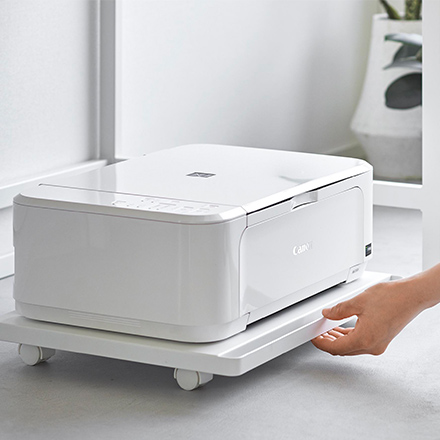 tower タワー プリンターラック キャスター付き ホワイト 2022