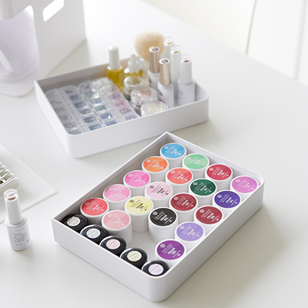 tower タワー ネイルライト&ジェルネイル用品収納ケース ホワイト 2036