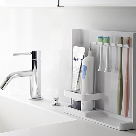 tower タワー 目隠し歯ブラシ&チューブスタンド ホワイト 3505