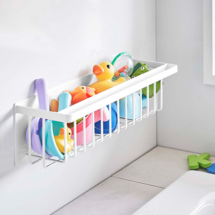 tower タワー マグネットバスルームバスケット ワイド ホワイト 3769