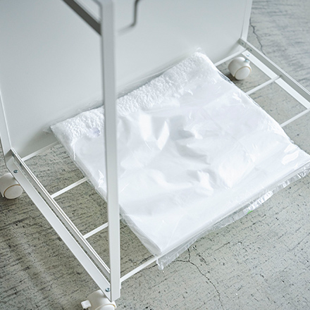 tower タワー 目隠し分別ダストワゴン 3分別 ホワイト 4332