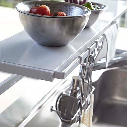 tower タワー 伸縮キッチンサポートラック ホワイト 4480