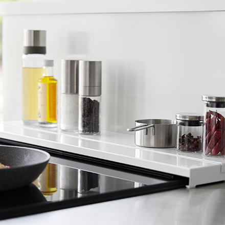 tower タワー 奥行伸縮排気口カバー 60cmコンロ用 ホワイト 4562