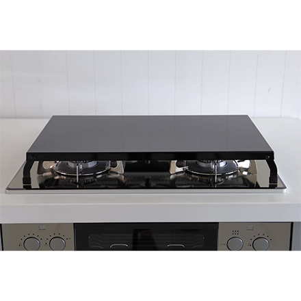 tower タワー折り畳みガスコンロカバー ワイド ブラック 4923