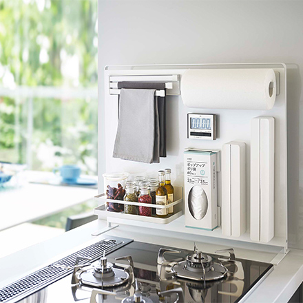 tower タワー キッチン自立式スチールパネル 縦型 ホワイト 5124