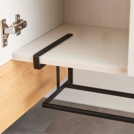 tower タワー 浮かせる伸縮シューズラック ブラック 5632