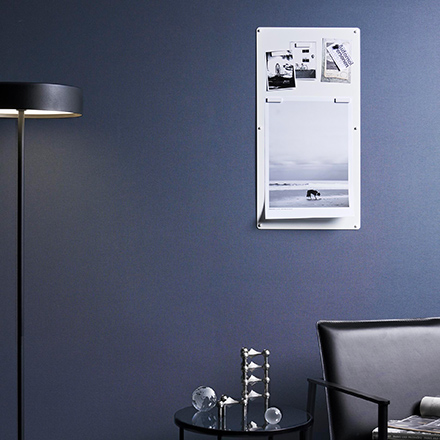 tower タワー ウォールプリントスチールパネル L 石こうボード壁対応 ホワイト 10155