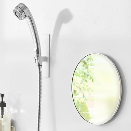 tower タワー マグネットバスルームミラー 丸型 23cm ホワイト 10175