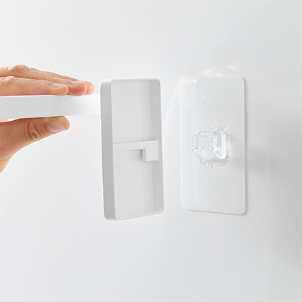 tower タワー フィルムフック鍋蓋も収納できるキッチンツールバーフック付き W55 ホワイト 10412