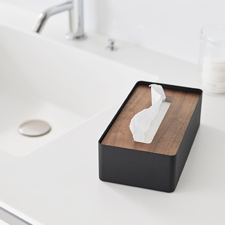 RIN リン 蓋付きコンパクトティッシュケース ブラウン 10604