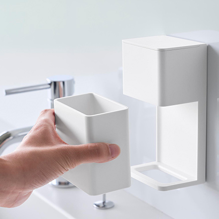 tower タワー フィルムフック マウスピース&洗浄タブレット収納ラック ホワイト 10725