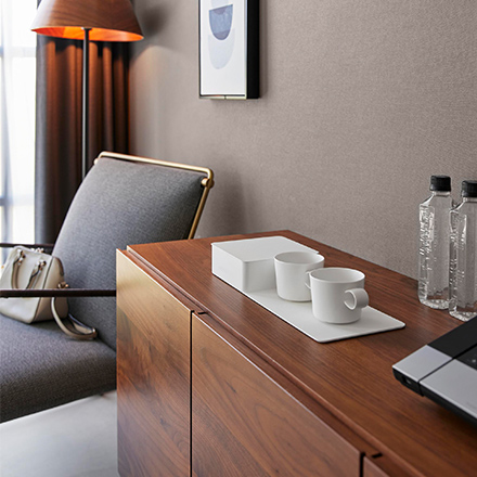 tower タワー 収納ボックス付きトレー ホワイト 10795