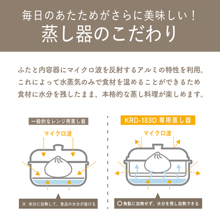 コイズミ 土鍋付き電子レンジ ブラック KRD-183D/K