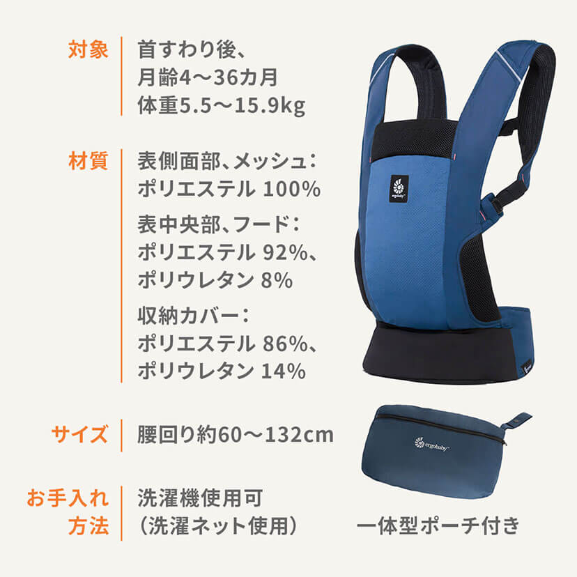 エルゴベビー アウェイ Ergobaby AWAY 抱っこひも ミッドナイトブルー CREGBCAWYMIDBLU