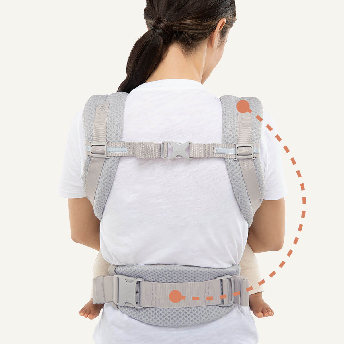 エルゴベビー アダプト ソフトフレックス Ergobaby ADAPT SoftFlex 抱っこひも パールグレー CREGBCASFMGRY