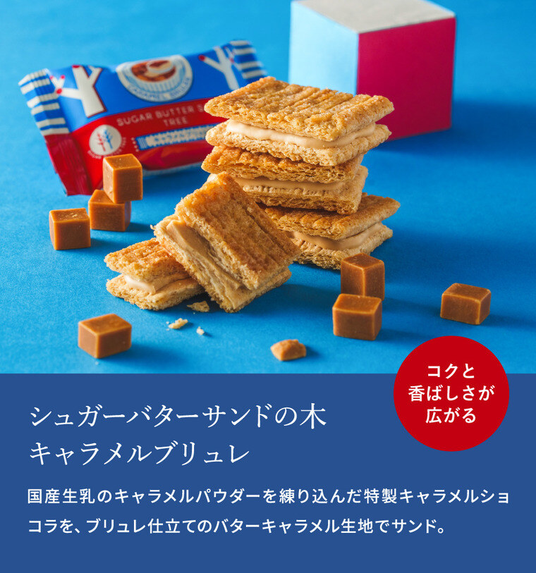 シュガーバターサンドの木 キャラメルブリュレ 7個入 シュガーバターの木 お菓子 定番 個包装 まとめ買い