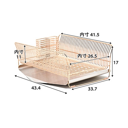 水切りラック（縦置き） ＲＧ ローズゴールド hanauta ハナウタ ビーワーススタイル