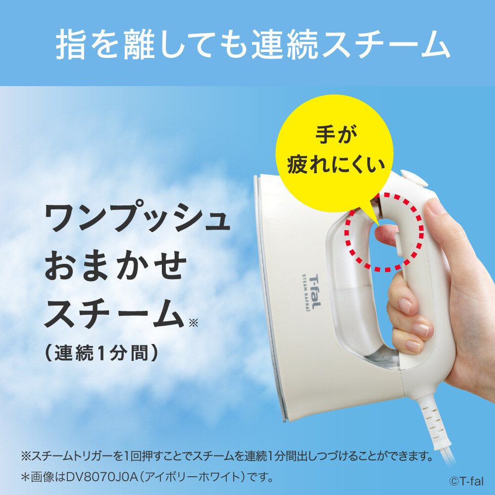 ティファール T-fal スチーム ラフレ DV8076J0 マットブラック 衣類スチーマー