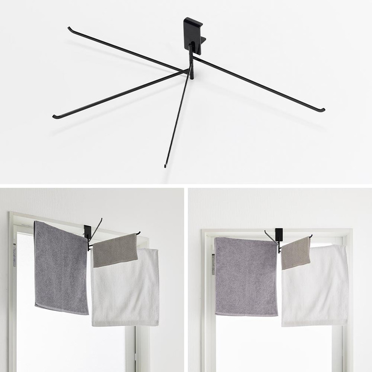 山崎実業 tower 360度回転できる室内物干しタオルハンガー タワー10322 10323 / ホワイト