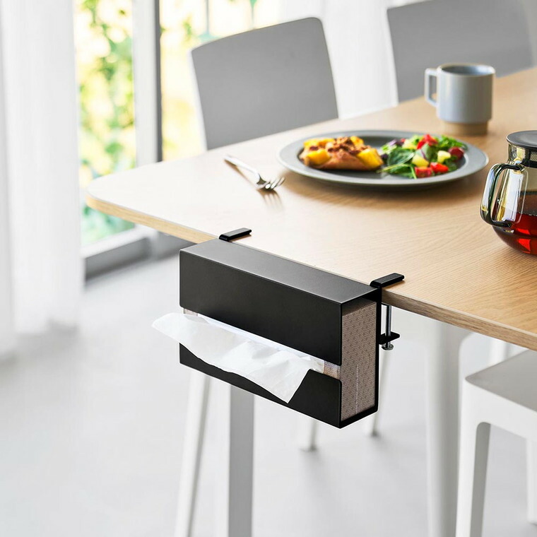 山崎実業 tower テーブル横ティッシュケース タワー 10371 10372 / ホワイト