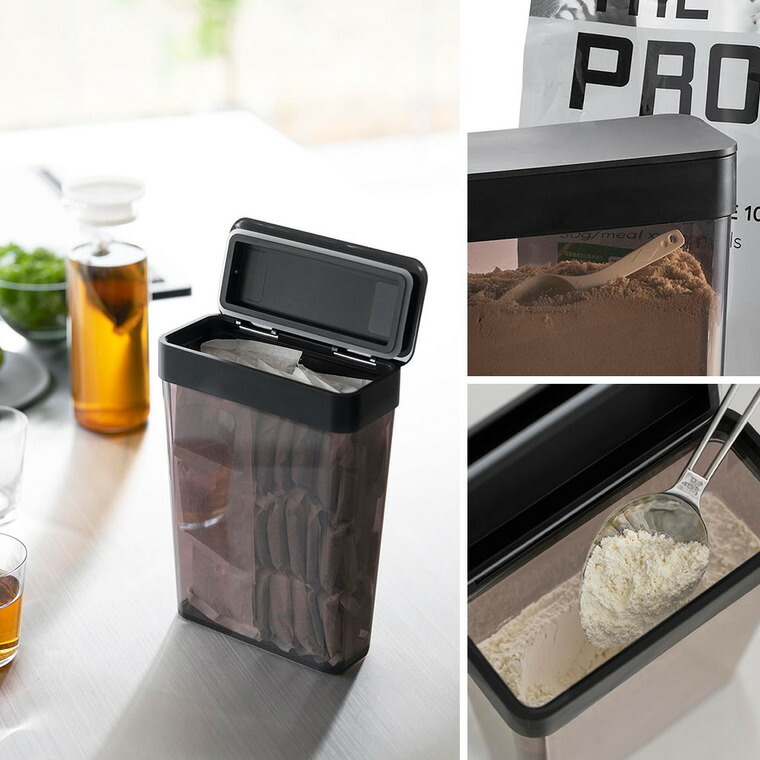 山崎実業 tower パッキン付きスリム収納ケース タワー 2.3L 10391 10392 / ホワイト