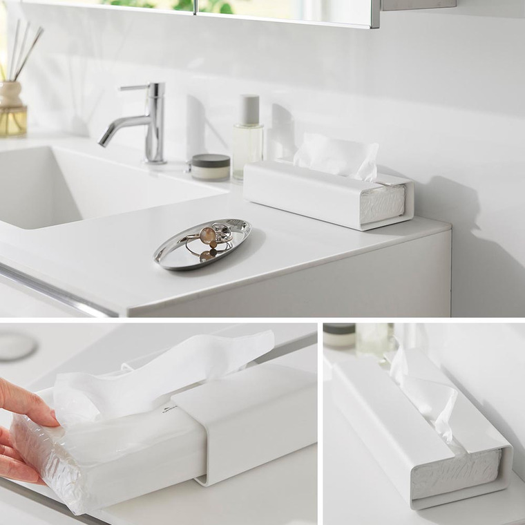 tower 入れ替え簡単ソフトパックティッシュケース タワー 山崎実業 10450 10451 / ブラック