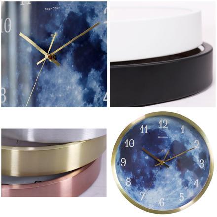 発光月型掛け時計 12888n23 ブラック