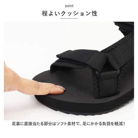 Arnold Palmer メンズ スポーツサンダル AL5051 25.0cm オールブラック