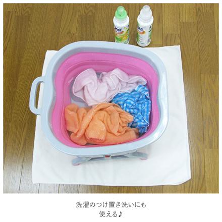 ASHI湯 折りたためる 足湯 バケツ ピンク