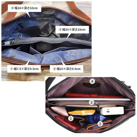 レザー調ショルダーバッグ ブラウン