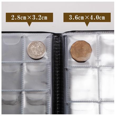 コインアルバム250枚収納 ブラウン