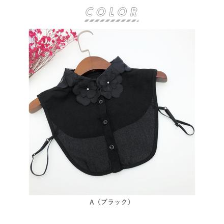 お花形付け襟 hanacollar B（ホワイト）
