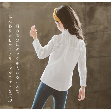 女の子ブラウス kb88191 150サイズ ホワイト
