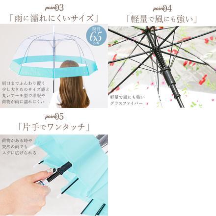 amusant sous la pluie バードケージ プラスチック傘 65cm アジサイPUxSKY