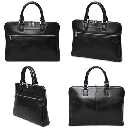 REGiSTA SpLit Leather BriefcaSe バッグ BLACK