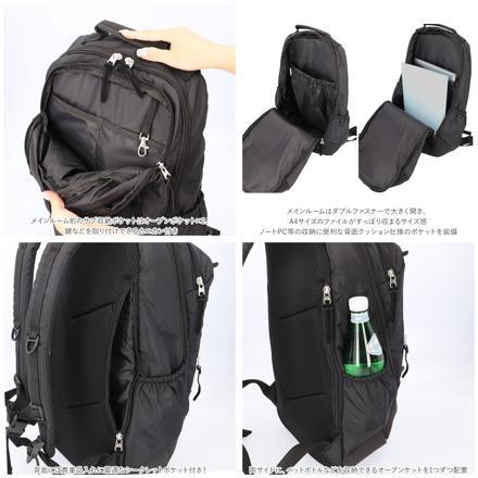 Rename ナイロン ダブルジップバックパック ホワイト/ブラック