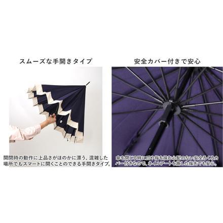 ワールドパーティー W.P.C 16本骨 長傘 ソリッドBL