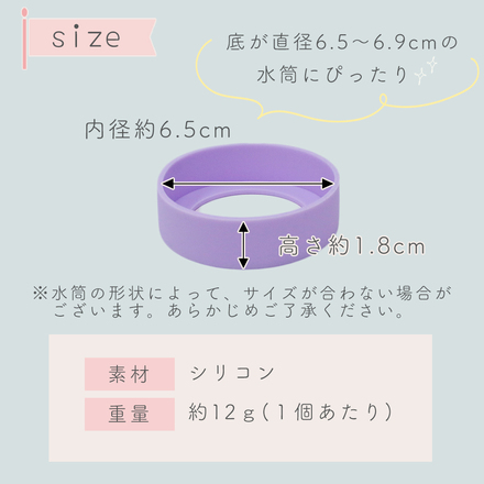 MILASIC 水筒 底カバー 4個セット 直径 6.5cm グレー TN-WBCS-GY