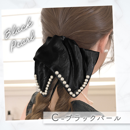 MILASIC スクエアシュシュ A-ホワイトフラワー TN-SQRSC-A