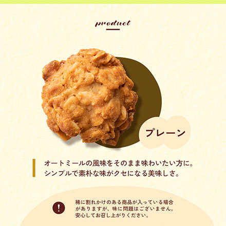 オートミールクッキー(プレーン) 【100g×1袋】※割れ欠けあり