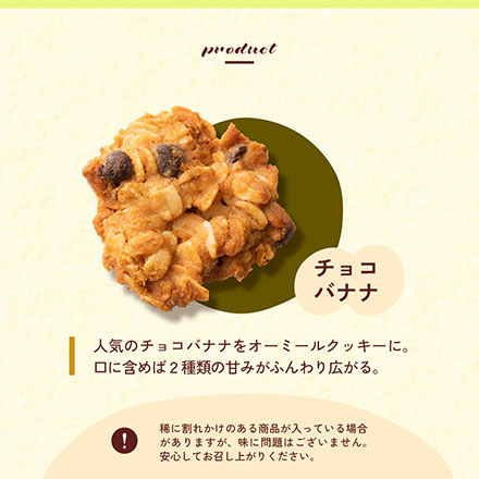 オートミールクッキー(チョコバナナ) 【100g×1袋】※割れ欠けあり